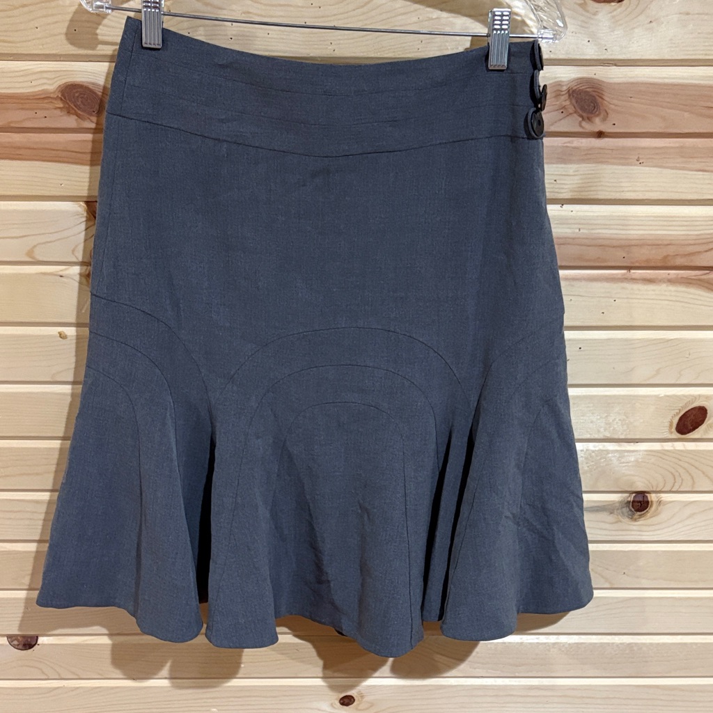 Anthropologie Gray Flare Skirt